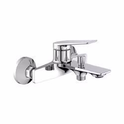 Progettato per bagni contemporanei, il miscelatore vasca Serie Lando in ottone cromato offre eleganza e praticità. La cartucc ...