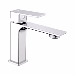 Il miscelatore lavabo Serie Kant in ottone cromato, con piletta click-clack inclusa, è perfetto per bagni moderni. Con un'alt ...