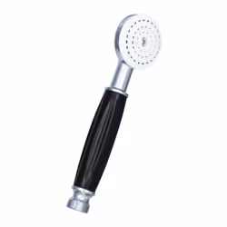 Doccetta serie Diritta: - 1 funzione - Diametro: 4,8 cm - Metallo cromato - nero - Attacco universale da 1-2 Doccia diritta,  ...