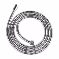 Flessibile in acciaio, cromato, lungo 200 cm, con doppia aggraffatura e certificazione TUV. Attacco conico universale da 1-2F ...