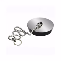 Tappo per lavabo con catena e placca inox diametro 40mm