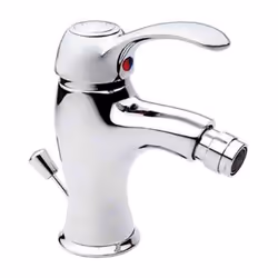 Rubinetto monocomando bidet, finitura cromata, con leva in metallo e cartuccia a dischi ceramici D 40 mm Miscelatore per bide ...