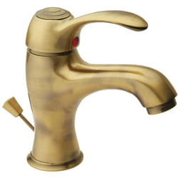 Idro Bric - Miscelatore per lavabo serie distri vecchio ottone finitura ottone antico