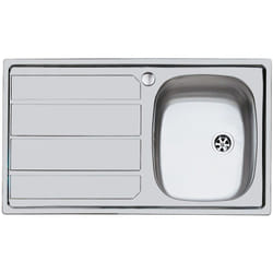Lavello inox 1v. dxsc. 86x50 inc.