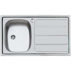 Lavello in inox con 1 vasca sxsc. 86x50 inc.