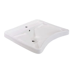 Lavabo ergonomico bianco con appoggiagomiti