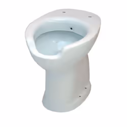 Vaso ergonomico con apertura frontale cm 58x38,5xh 49 con scarico a pavimento e predisposione di flussometroVaso ergonomico c ...