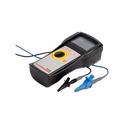 Misuratore di terra: metodo 2 poiI, metodo 3 poli, metodo 4 poli. Tensioni di contatto 25 e 50 V, Display LCD. Misura della r ...
