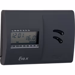 CRONOTERMOSTATO EVO.X NERO VN136800 Cronotermostato elettronico da parete con programmazione settimanale e alimentazione a ba ...