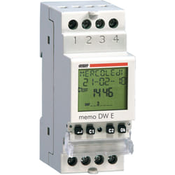 Vemer - Interruttore Orario Digitale su Guida din VP871800 Memo dw e - Bianco