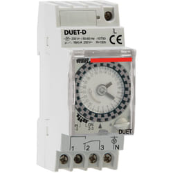 Vemer - Interruttore Orario Elettromeccanico Giornaliero su Guida din VP879100 Duet-D - Bianco