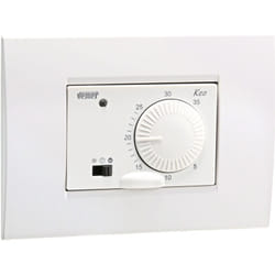Termostato a Batteria da Incasso (503) con Manopola Vemer VN170700 Keo-B - Bianco e Grigio Antracite