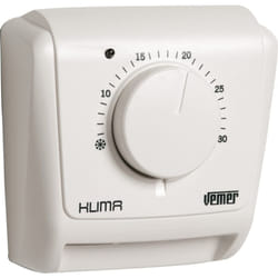 VE020400 klima 3L - Termostato Meccanico a Membrana di Gas per Caldaia/Condizionatore, Funzione Inverno/Estate + Spia on, Bianco - Vemer