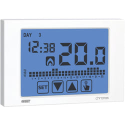 Vemer - Cronotermostato Digitale Touch Screen a Batteria VE451100 Chronos - Bianco