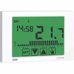 Cronotermostato touch screen da parete con programmazione settimanale e alimentazione da rete elettrica a 230V AC. Cos’è un c ...