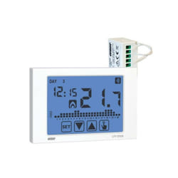 VE486700 set chronos rf - Set composto da 1 Cronotermostato rf Touch Screen da Parete a Batterie + 1 Attuatore Remoto rf, Bianco - Vemer