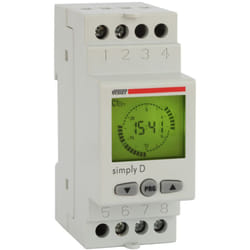 Vemer - Interruttore Orario Digitale Giornaliero su Guida din VE512000 Simply-D