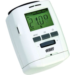 VEMER VE740700 THERMOPRO - Valvola Termostatica per Termosifoni, Cronotermostato per Radiatori con Programmazione Settimanale, Alimentazione a