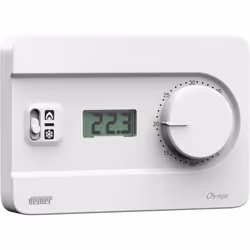 Termostato da parete con alimentazione a 230V. Il dispositivo Olympo LCD unisce estetica e praticità, risultando comodo e all ...