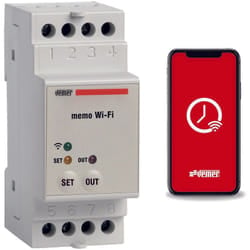 Vemer - Interruttore WiFi Astronomico e/o Orario con app su Guida din VE780700 Memo WiFi