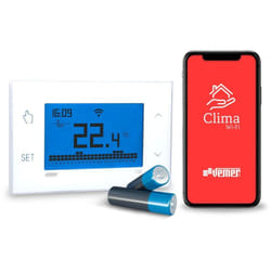 Cronotermostato WiFi gestibile con app Vemer VE788600 Tuo WiFi Batteria - Bianco