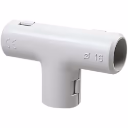 5 giunti a t ispezionabili per tubi rigidi diametro 16 mm, ip40. realizzati in materiale termoplastico autoestinguente ad alt ...