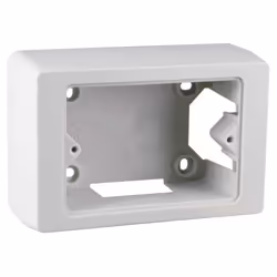 Scatola portaplacca rettangolare dimensioni interne 92 mm x 63 mm, profondità 42,5 mm, IP40. Realizzata in materiale termopla ...