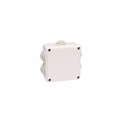 Scatola di derivazione da parete quadrata, provvista di passacavi, dimensioni interne 100 mm x 100 mm, profondità 50 mm, IP55 ...