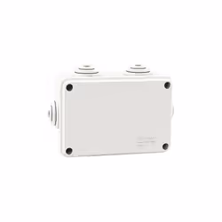 Scatola di derivazione da parete rettangolare, provvista di passacavi, dimensioni interne 120 mm x 80 mm, profondità 50 mm, I ...