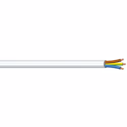 10m cavo tripolare H03VV-F 3 x 0,75 mm². Tensione nominale:300/300 V. Portata max: 11,5 A. Colore bianco. Per installazioni d ...