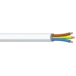 Cavo tripolare 10MT sezione 3X1 bianco