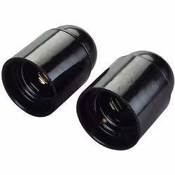 2 portalampada in materiale plastico 250 v~, attacco e27, corpo liscio. corrente nominale: 4 a. massima temperatura d’eserciz ...