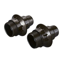 Poly Pool Portalampada E14 con due ghiere 2 pezzi, colore Nero