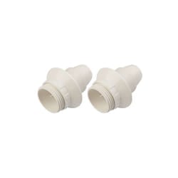 Poly Pool Portalampada E14 con due ghiere 2 pezzi, colore Bianco