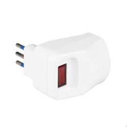 Poly Pool PP2388 adattatore per presa di corrente Tipo L (IT) Tipo L (IT) + Tipo F Bianco