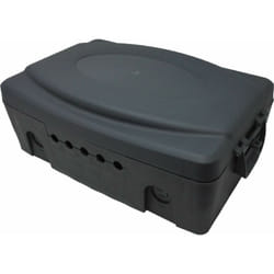 Poly Pool - PP2605 Scatola Impermeabile Elettrica da Esterno Nera - Scatola Copri Ciabatta Elettrica Alimentatore Prese Timer - Scatola Impermeabile