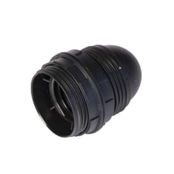 Poly Pool Portalampada in plastica - 250V - E27 con due ghiere - Nero
