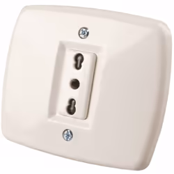 Presa bivalente 10/16A 2PT per scatola tonda diametro 60 mm, IMQ, CE, colore d'avorio. Prodotto di ottima qualita. Si prega d ...