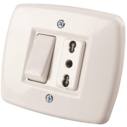 Poly Pool PP0142X Deviatore 10A + presa biv 10/16A incasso sc. tonda