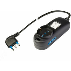 Poly Pool - Presa multipla 250 v - 2 prese bivalenti + 1 pluristandard 10/16A - 3 metri