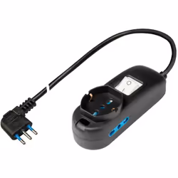 Presa multipla 250 v con 2 prese bivalenti 10/ 16 a, 1 presa pluristandard 10/ 16 a 2p+t,(standard italiano 10/ 16 a e tedesc ...