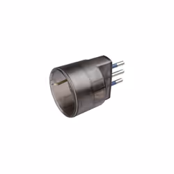 adattatore con spina 10 a 2p+t e presa 10 – 16 a 2p+t (standard italiano 10 a e tedesco 16 a con terra laterale) 250 v~.