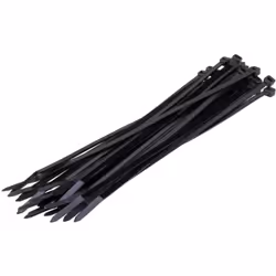 100 fascette nere dimensione 3,6 x 200 mm, diametro di serraggio da 3 mm a 50 mm, per cablaggi all'interno di apparecchiature ...