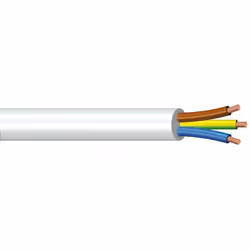 10 m cavo tripolare h05vv-f 3 x 1,5 mm² in matassa. tensione nominale: 300 / 500 v. portata massima: 17,5 a. colore: bianco.  ...
