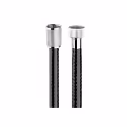 Flessibile retinato nylon 1/2" x 1/2" FF conico, cm. 150, nero-cromo