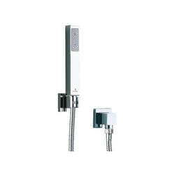 Cube kit supporto fisso con presa acqua, duplex e flessibile a scelta - C50001/C50008 Flessibile ottone doppia aggraffatura - A03045 - Bossini