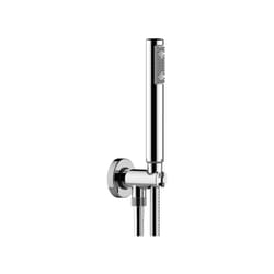 Bossini - zen kit supporto fisso con presa acqua, duplex e flessibile - C12001/C12002 ottone cromato