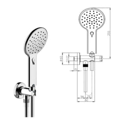 Bossini - agua-life Kit supporto fisso con presa acqua - doccia agua-life ø 120 mm - cromolux cm 150 C12009C00030004
