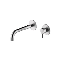 Nobu miscelatore monocomando lavabo a parete in acciaio spazzolato + corpo incasso - INZ206+INZ205 - Bossini