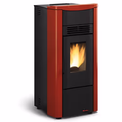 La Nordica Giusy, Libera installazione, Nero, Borgogna, Acciaio, Ghisa, 15 kg, GPL, Pellet, 200 m³
